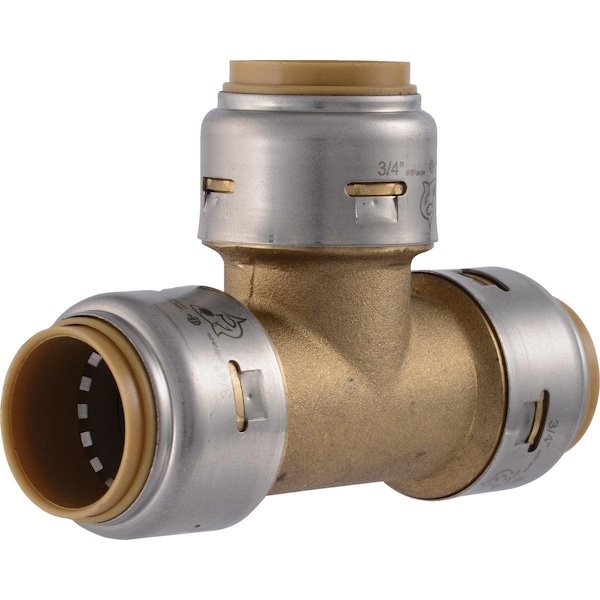 3/4 In. x 3/4 In. x 3/4 In. Brass Push-to-Connect Tee